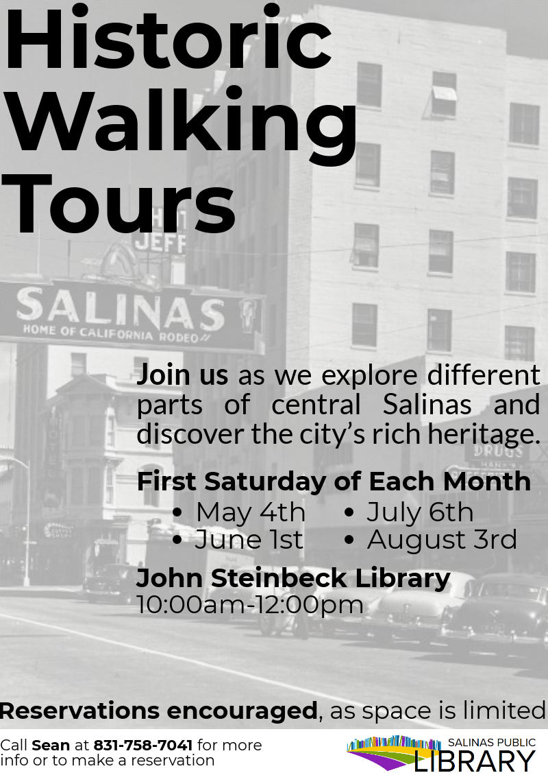 First Saturday History Walk Salinas Public Library