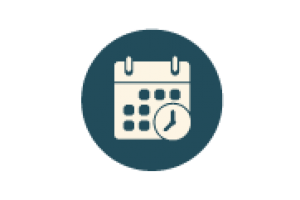 A stylized Calendar and Clock