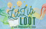 Logo that reads Lit Lib Loot - a book subscription for teens