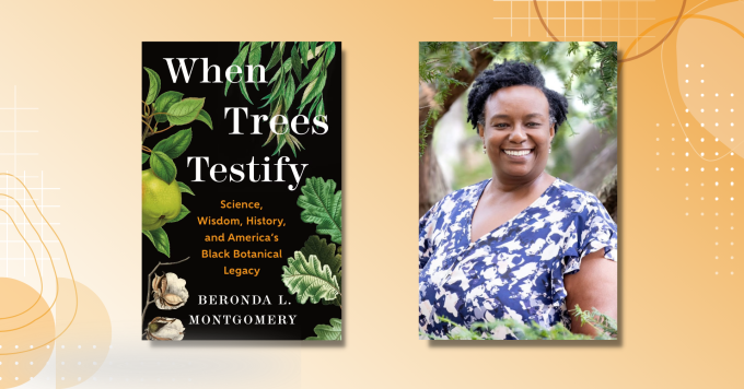 Author Beronda L. Montgomery alongside her book When Trees Testify. 