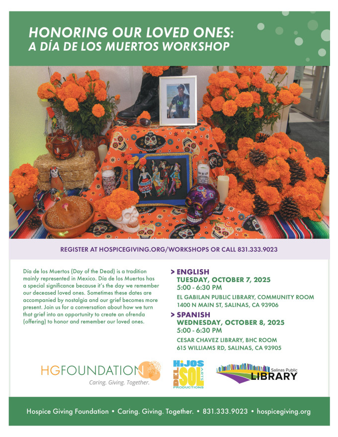 Dia De Los Muertos Workshop Flyer