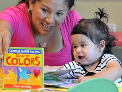 Salinas Library Mom with toddler