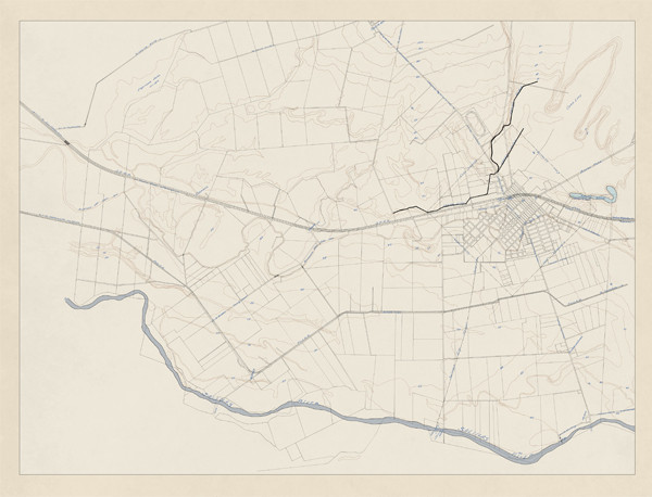 Old Undated Salinas Contour Map Old Undated Salinas Contour Map